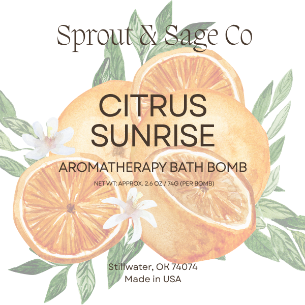 Citrus Sunrise Aromatherapy Bath Bomb